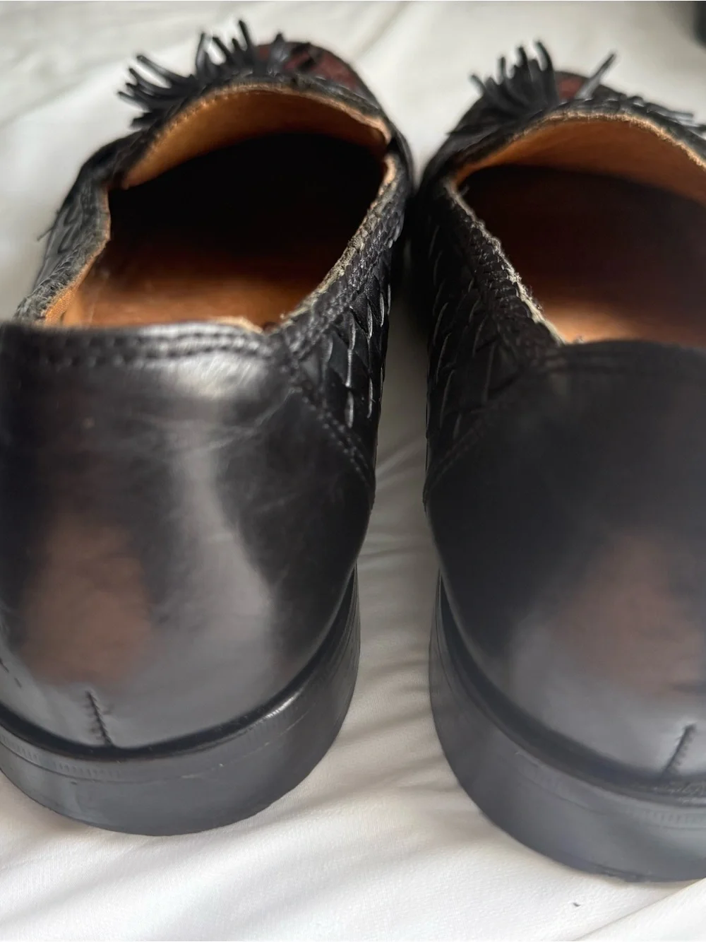 Men's Two-Tone Black & Brown Tassel Loafers